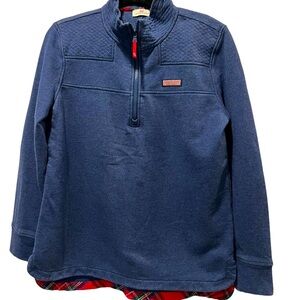 Vineyard Vines Collegiate Shep Shirt 1/4 Zip Sweatshirt Men's Medium Blue Color